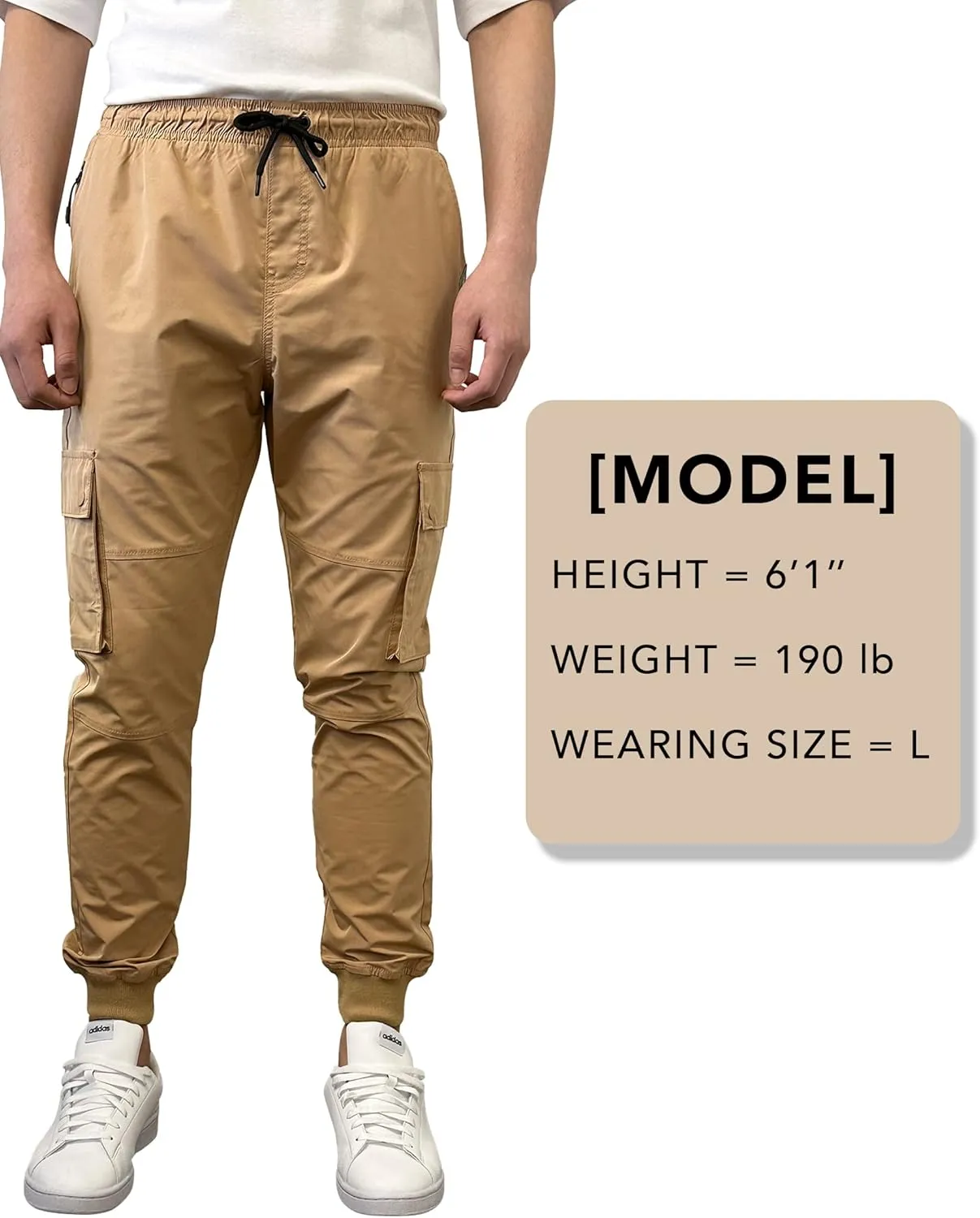 Southpole Men's Lightweight Quick Dry Cargo Nylon Jogger Pants