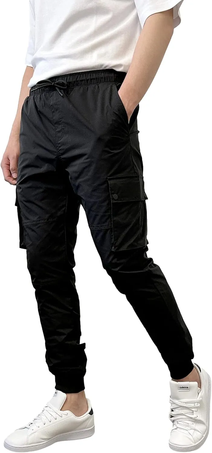Southpole Men's Lightweight Quick Dry Cargo Nylon Jogger Pants