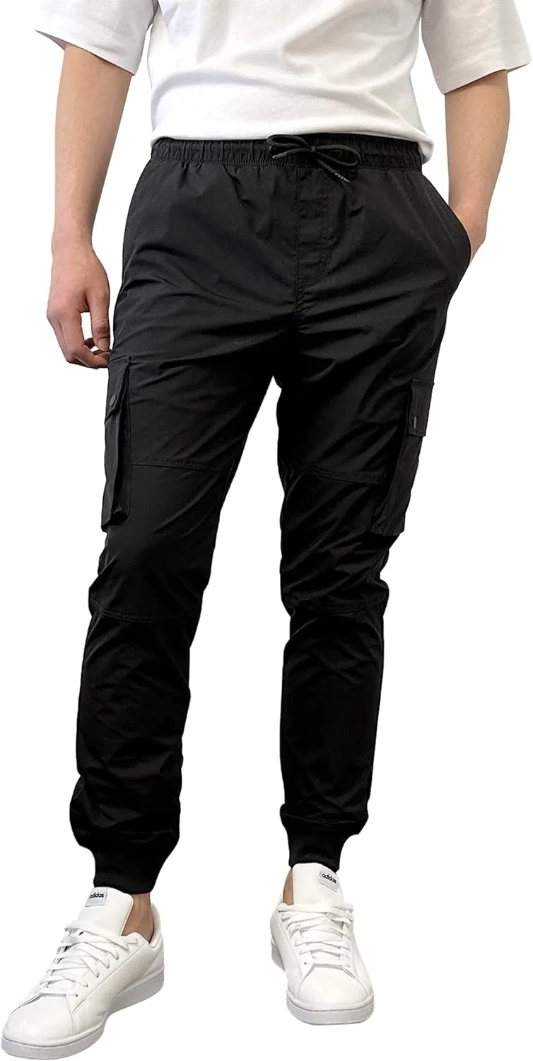 Southpole Men's Lightweight Quick Dry Cargo Nylon Jogger Pants