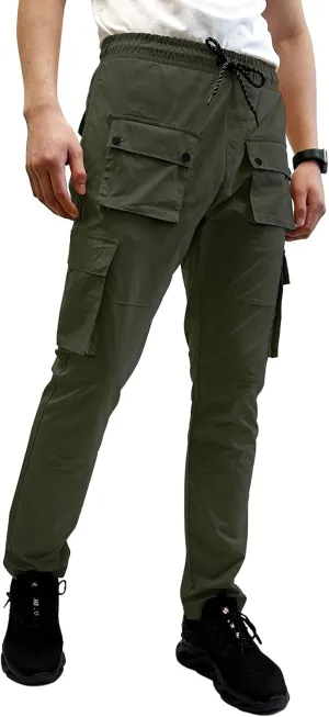 Southpole Men's Lightweignt Tech Woven Nylon Pants, Water Resistant, Quick Dry, 4 Pockets