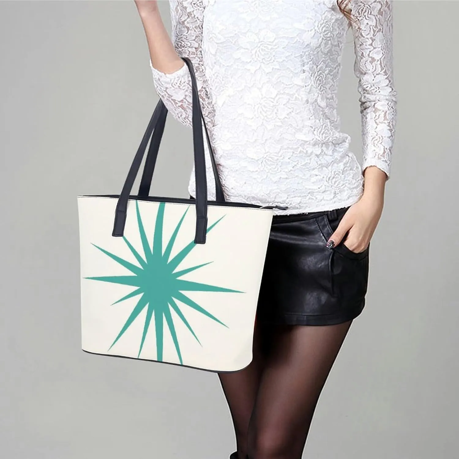 Southwest Canyons Diamon A Leather Handbag with Large Capacity And Portability