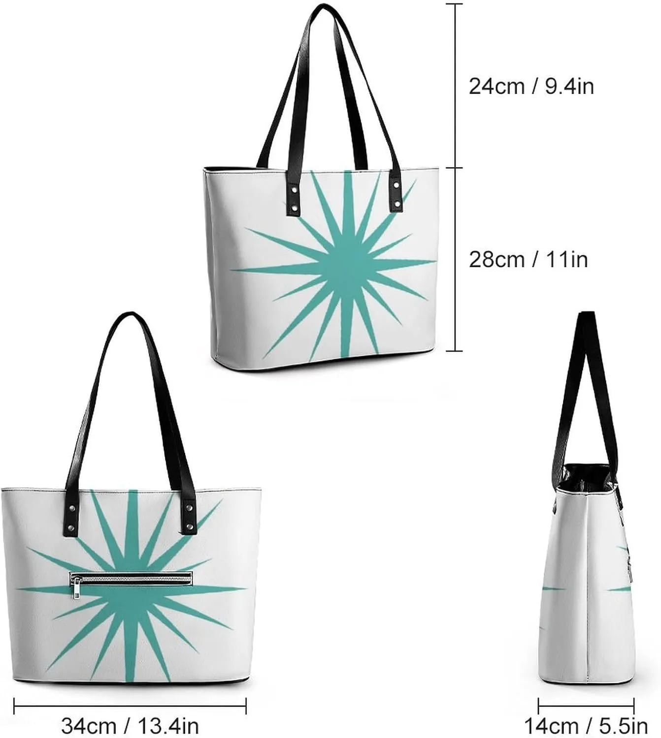 Southwest Canyons Diamon A Leather Handbag with Large Capacity And Portability