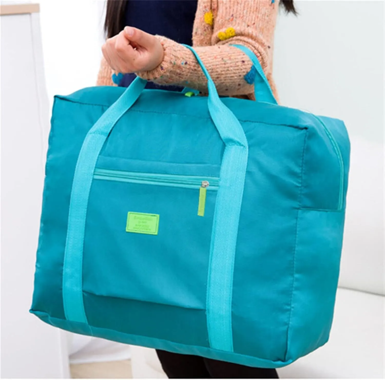 Sports Duffel Bags Portable Multi-Function Bag Folding Travel Bags Nylon Waterproof Bag Large Capacity Hand Luggage Business Trip Traveling Bags(Dark Green)