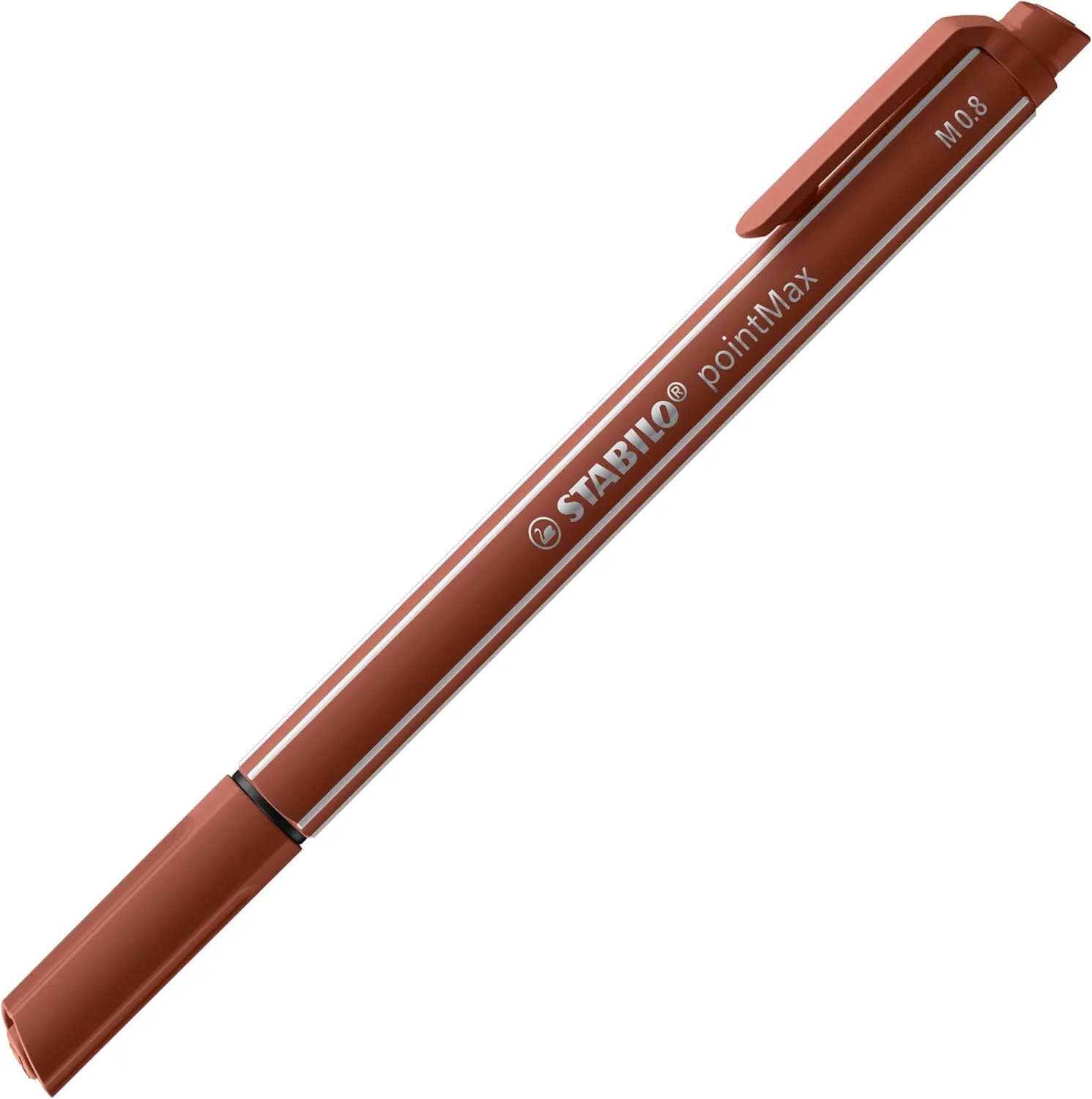 STABILO Fineliner pointMax ARTY - Pack of 18 - Assorted Colors - Nylon Medium 0.8mm Tip, Water Based Quick Dry Ink