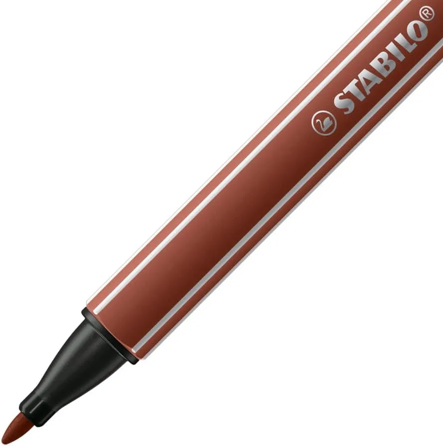 STABILO Fineliner pointMax ARTY - Pack of 18 - Assorted Colors - Nylon Medium 0.8mm Tip, Water Based Quick Dry Ink