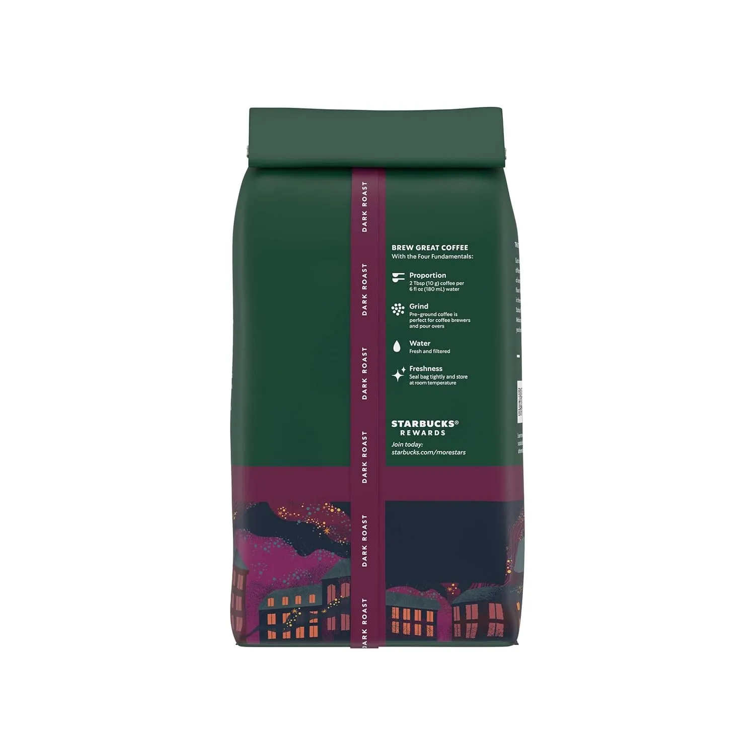 Starbucks Ground Coffee, Dark Roast Coffee, French Roast, 100% Arabica, 6 bags (12 oz each)