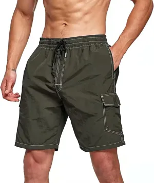 STICKON Mens Swim Trunks Quick Dry Summer Beach Shorts Board Shorts with Pockets