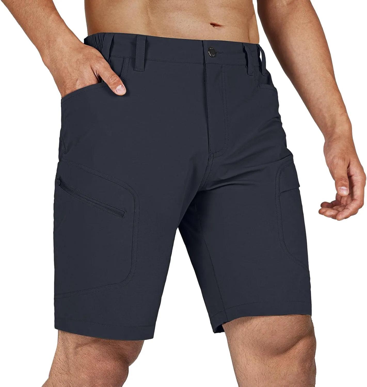 Stlight Men's Hiking Cargo Shorts Quick Dry Lightweight Tactical Shorts with Multi Pocket for Camping Fishing Golf
