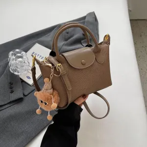 Stylish Dumpling Bag - Medium PU Leather Crossbody Bag, Urban Minimalist Design,Black/Brown/coffee/fall colors