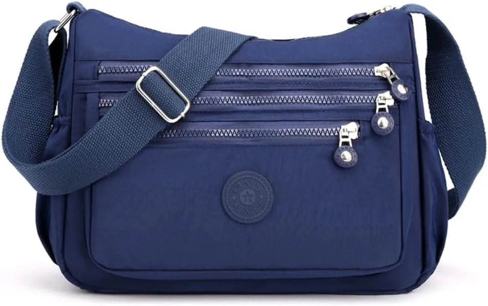 Stylish Multi layer Nylon Shoulder Bag for Women Convenient and Messenger Bag