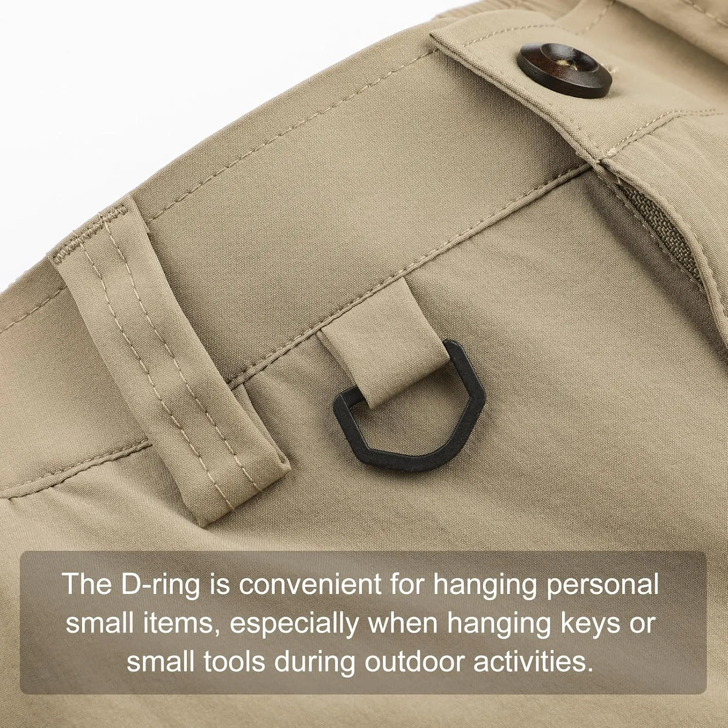 Surenow Men's Hiking Cargo Shorts with Quick Dry, Breathable Fabric, Pockets, and Zipper Closure - Blue, Size Large