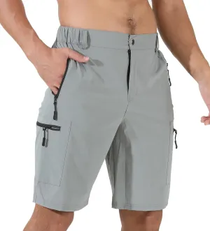 Suwangi Mens Hiking Cargo Shorts Quick-Dry Outdoor Athletic Short Travel Fishing Golf Tactical Short for Men with Multipocket