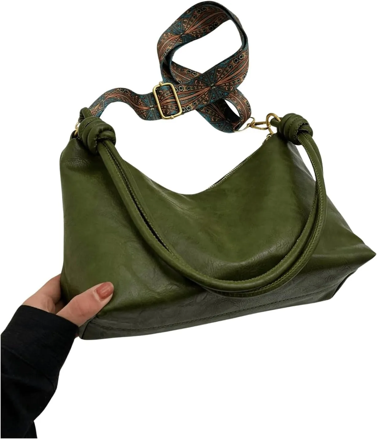 SweatyRocks Women's Minimalist Pu Leather Shoulder Handbag Medium Top Handle Hobo Bag with Zipper