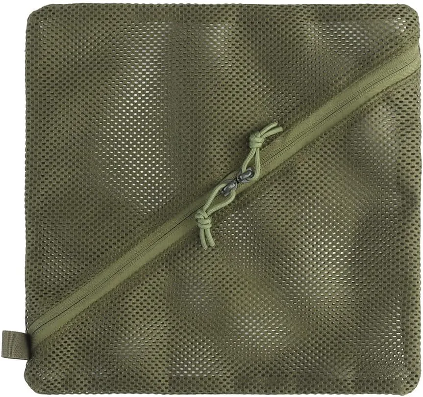 Tactical Mesh Pouch Insert, Modular Utility Admin Pockets Travel Organizer EDC Zipper Pouch 6X12,12X12