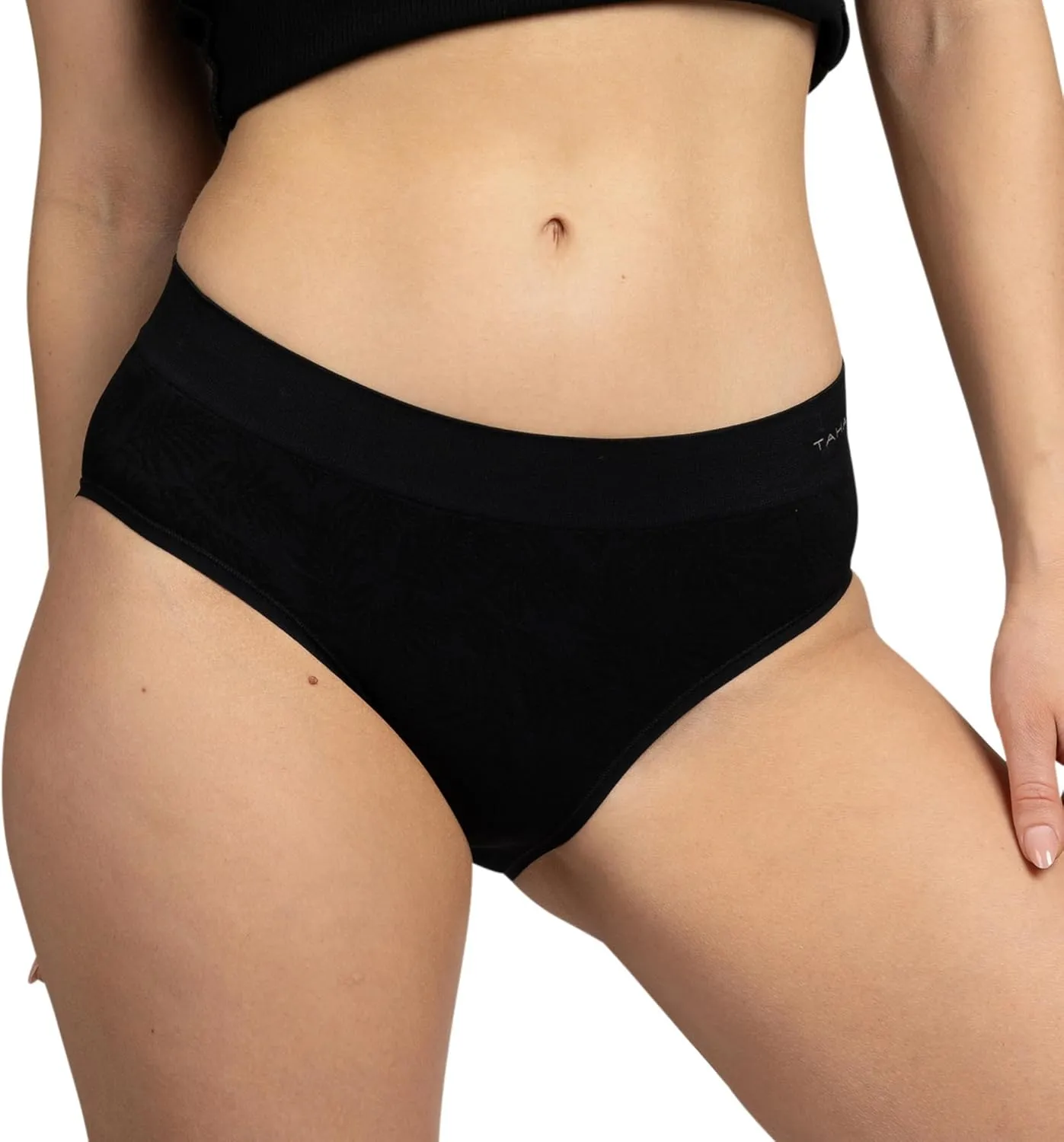 TAHARI Women's 5-Pack Seamless Bikini Hipster Underwear Invisible No Show Nylon Spandex Women Panties