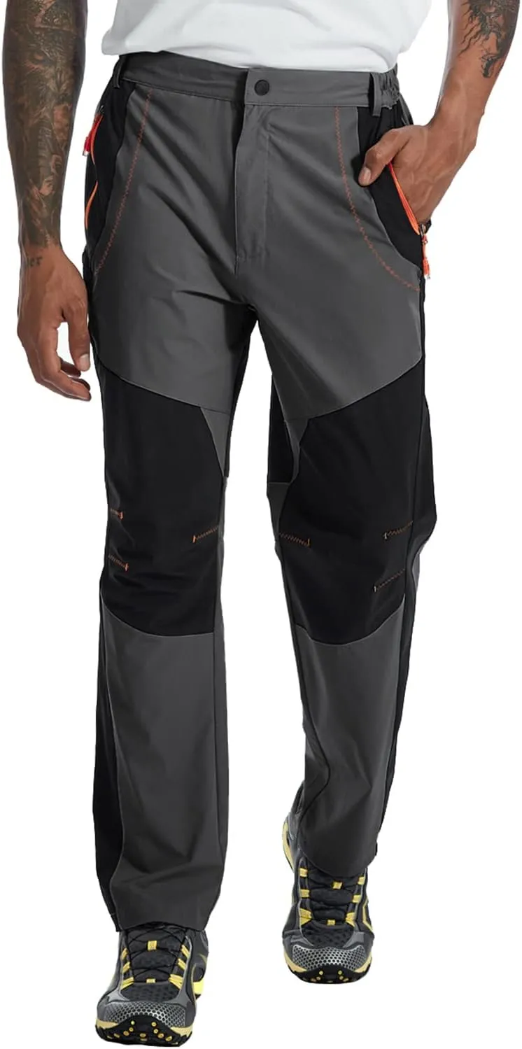 TBMPOY Men's Hiking Work Cargo Pants Lightweight Waterproof Quick Dry Outdoor Mountain Pant Fishing Camping