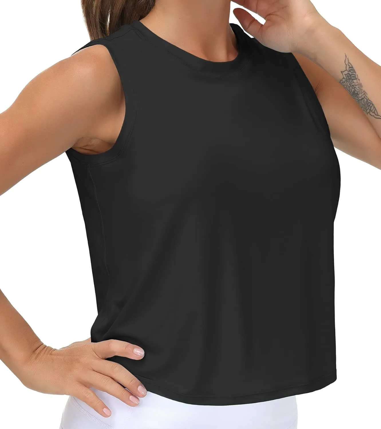 THE GYM PEOPLE Women's Workout Tops in Ice Silk Quick Dry Sleeveless