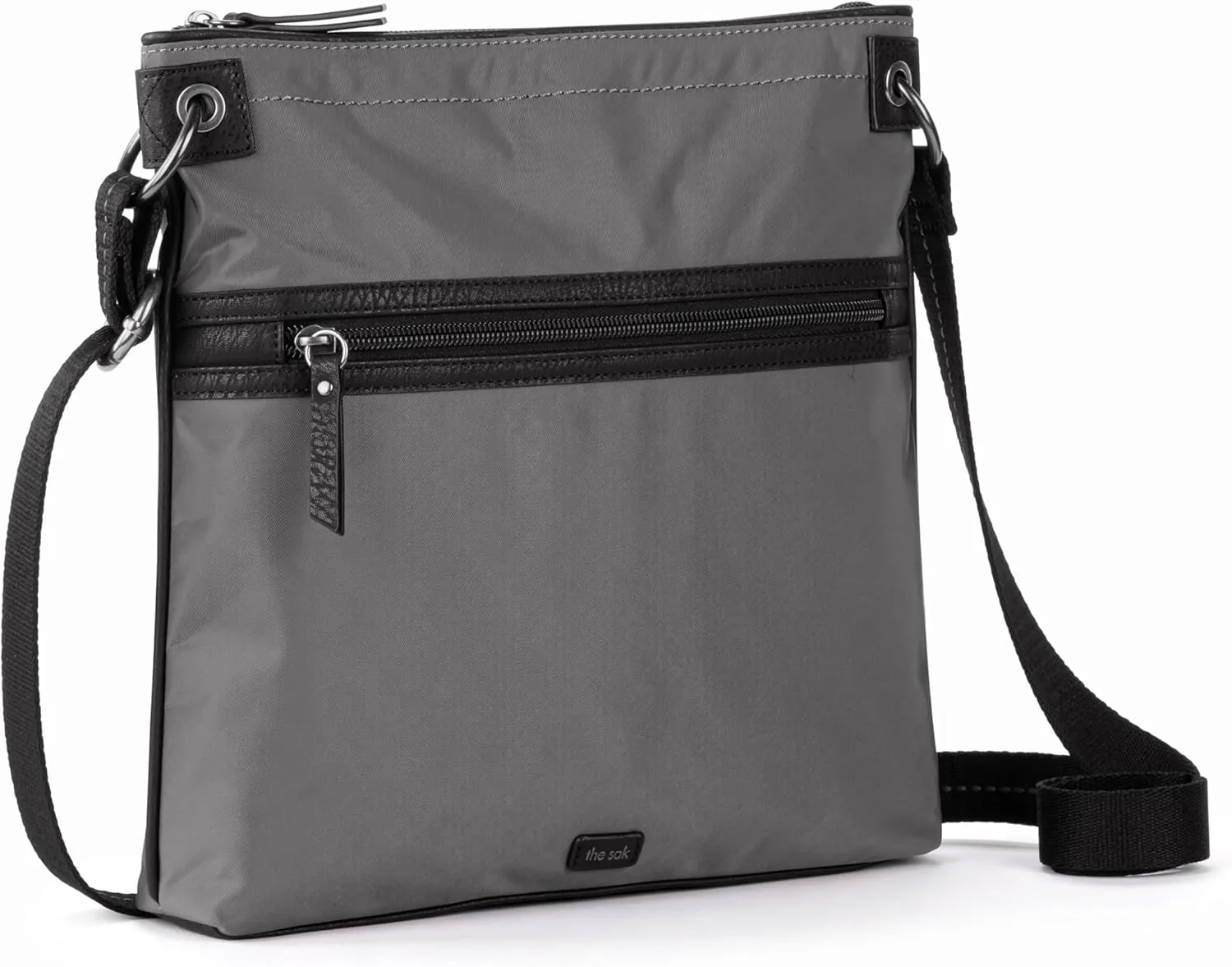 The Sak Esperato Nylon Flat Crossbody in Eco Twill, Adjustable Repreve Webbing Strap