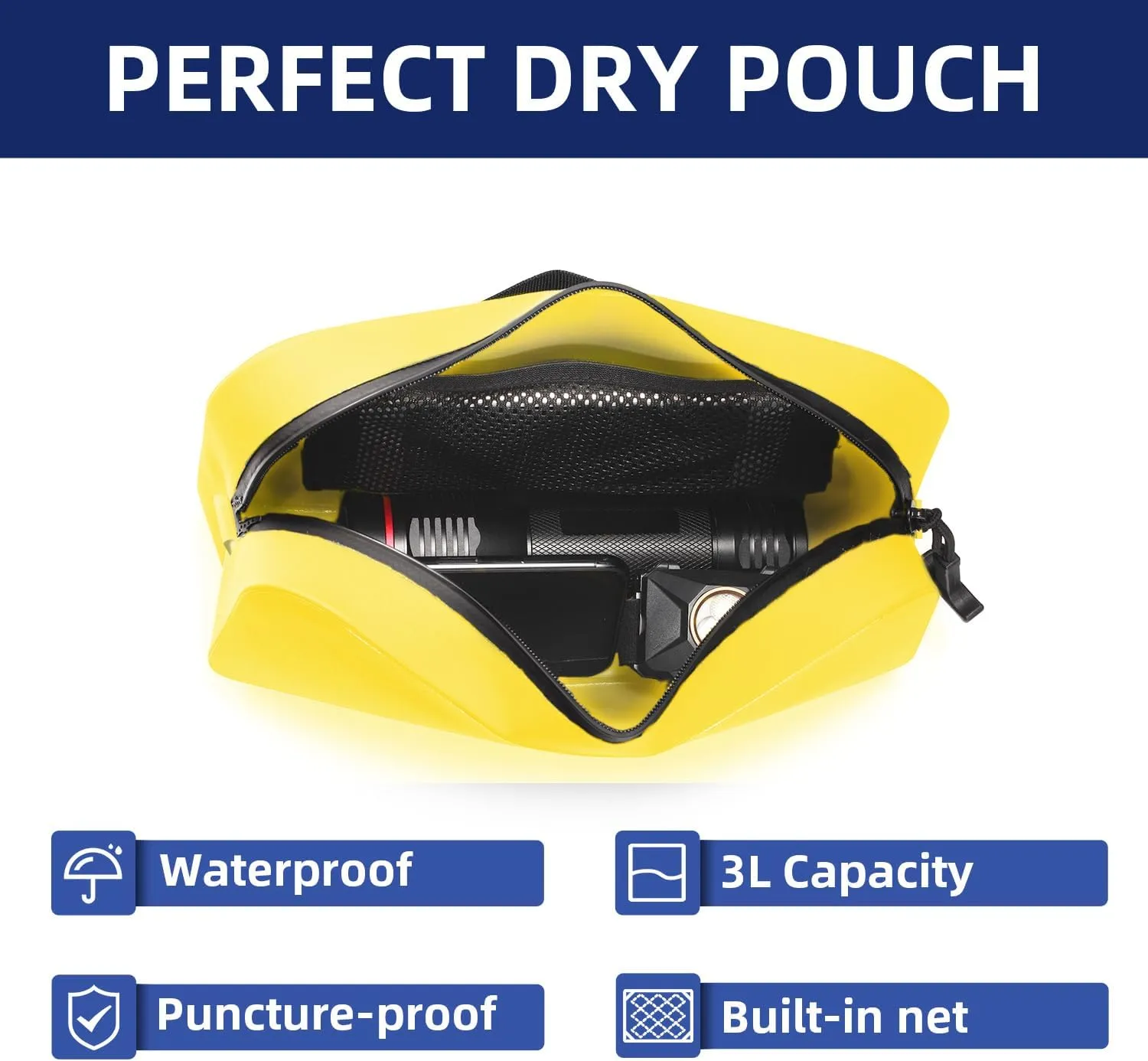 THURSO SURF Waterproof Fanny Pack Dry Bag Floating Adjustable Waist Strap Keep Your Phone and Valuables Safe/Dry SUP Accessories (Tangerine)