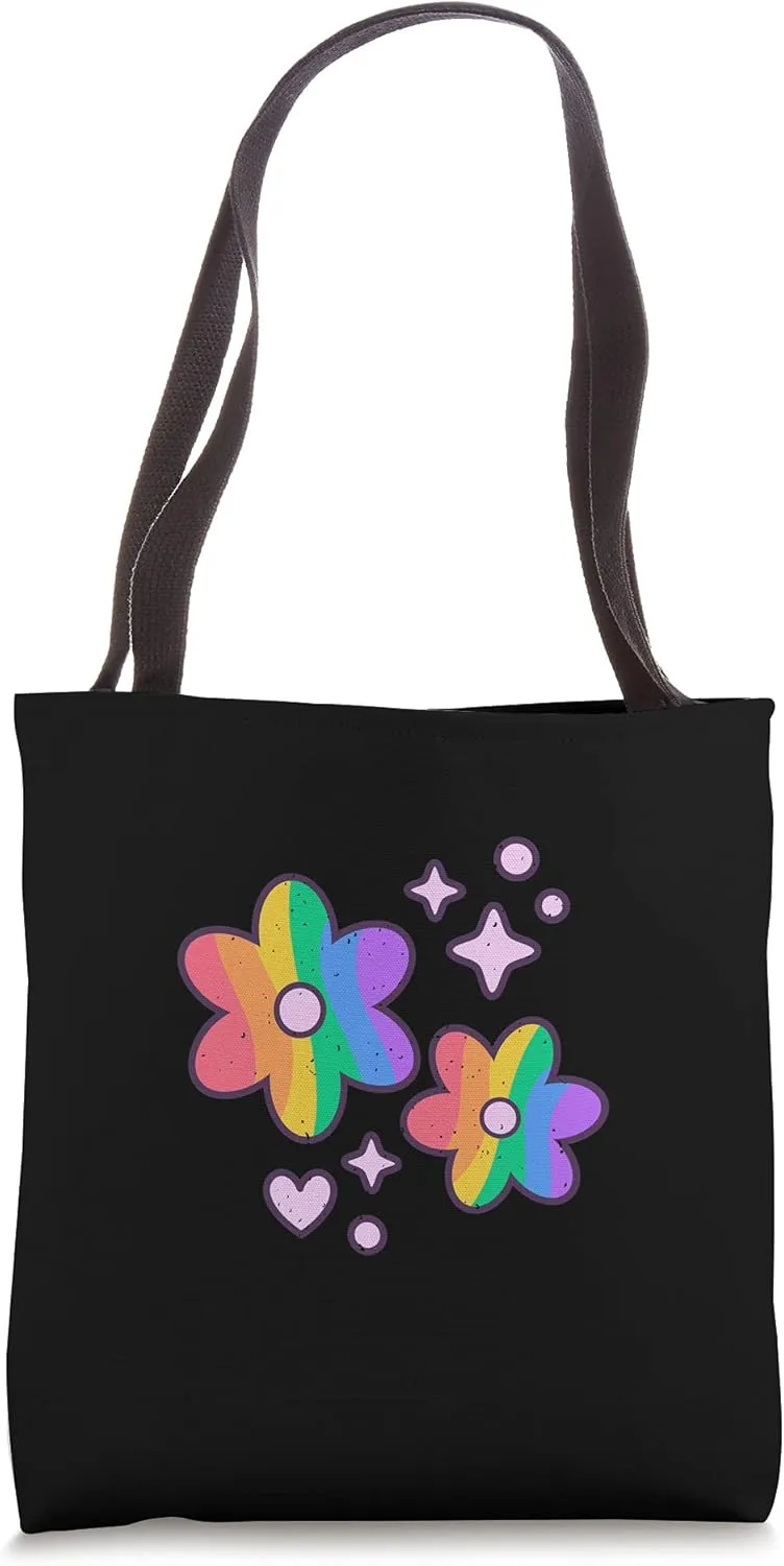 Tolerance flowers - rainbow Tote Bag
