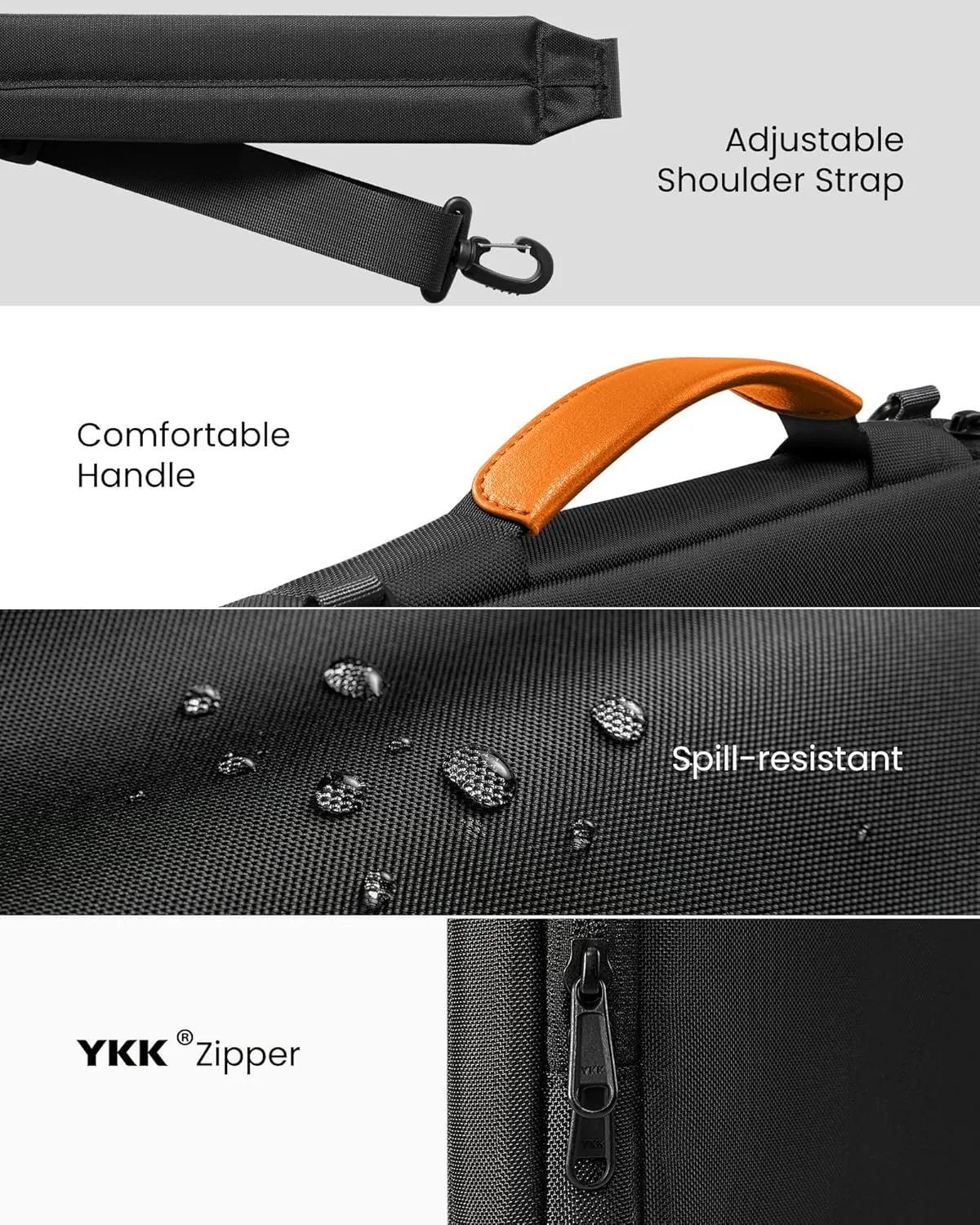 tomtoc 360 Protective Laptop Shoulder Bag for 13-inch 2025 MacBook Air M4/A3240, M3/A3113, M2/A2681, M1/A2337, MacBook Pro M2/A2686 M1/A2338, Water-Resistant Laptop Accessory Carrying Case Sleeve