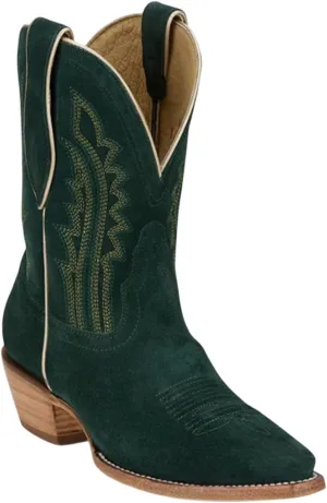 Tony Lama Women's Lea Suede Western Booties Snip Toe - Dr3262