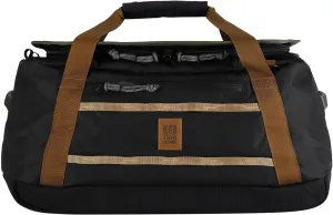 Topo Designs Mountain Duffel 40L, Recycled Nylon Ripstop Travel Bag, Removable Backpack Straps, Interior Mesh Pockets, Bluesign Approved (Black/Neutral)