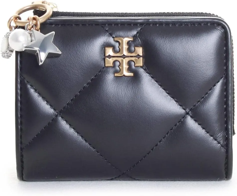 Tory Burch Kira Charm Diamond Quilt Bi-Fold Wallet