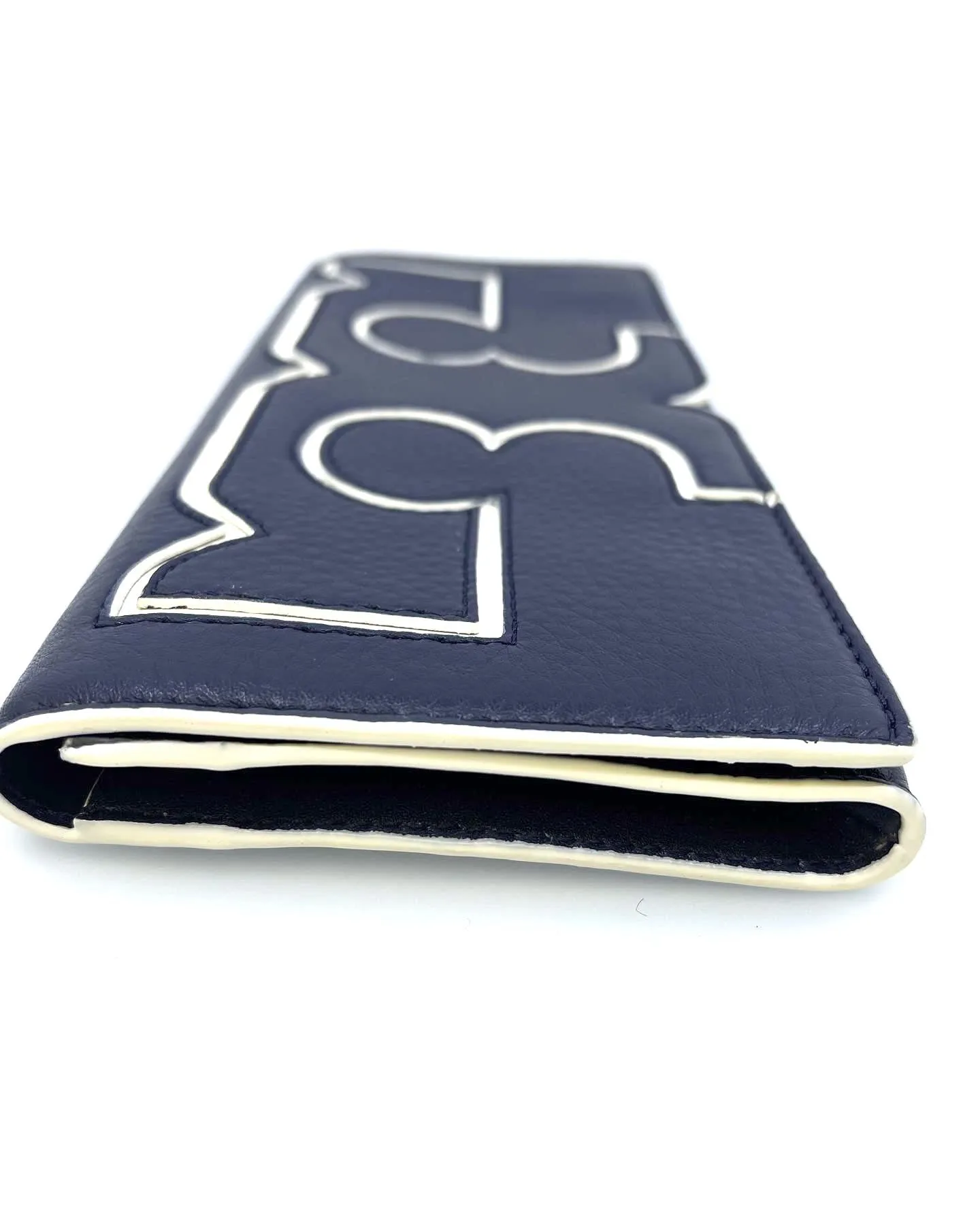 TORY BURCH SERIF LEATHER CLUTCH BAG