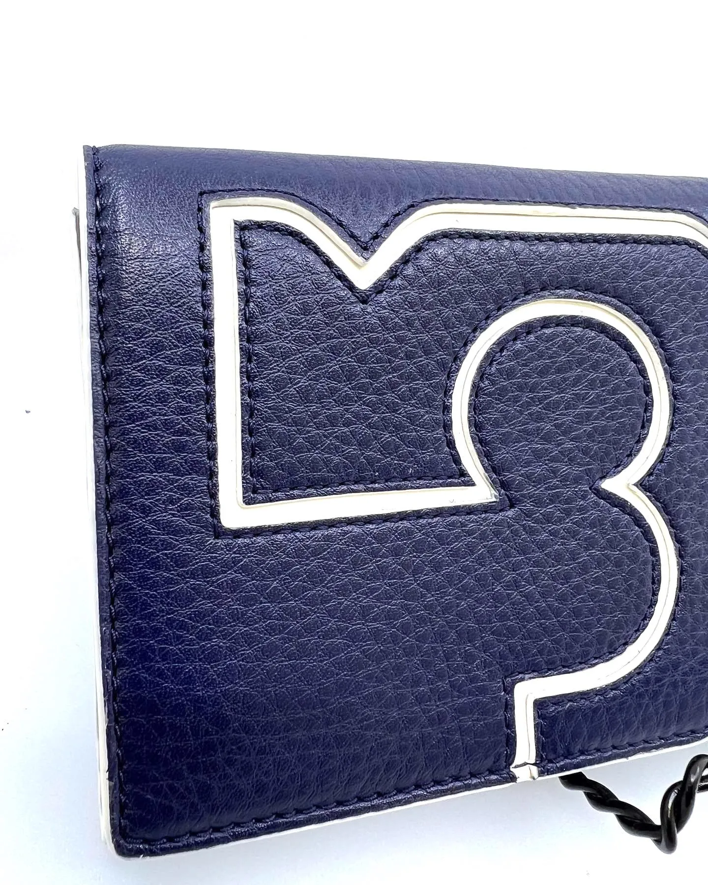 TORY BURCH SERIF LEATHER CLUTCH BAG