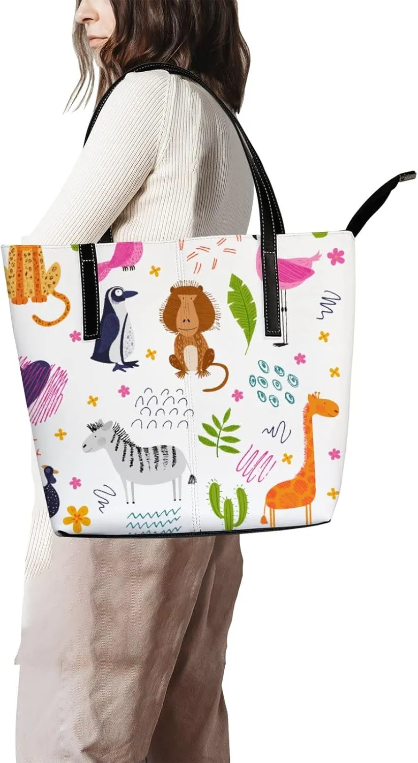 Tote Bag for Women PU Leather Handbags Women's Crossbody Handbags Work Tote Bags for Women Coachbags Tote Bag with Zipper
