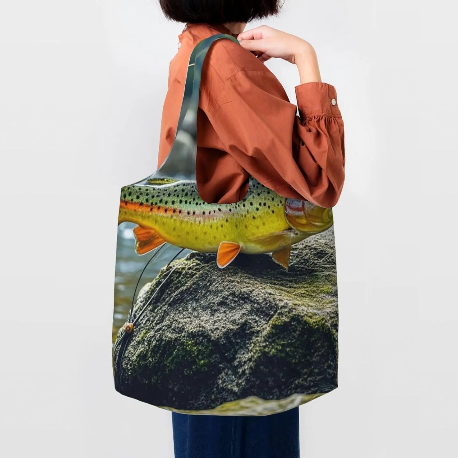Tote Bag for Women Reusable Grocery Bag Canvas Shopping Bag Cute schnauzer dog Handbag Foldable Shoulder Bag