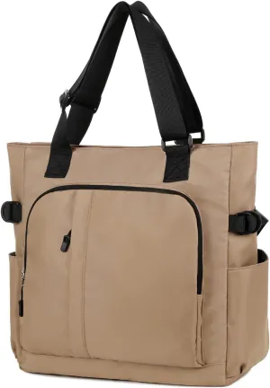 Tote Bag, Waterproof Nylon Shoulder Bags Laptop Work Bag Multi Pockets Teacher Purses and Handbags for Women Men