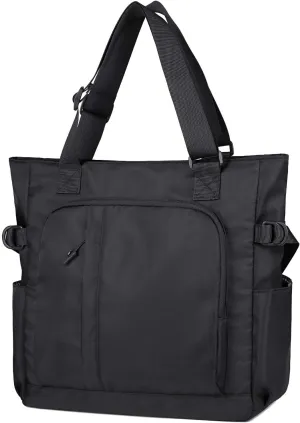 Tote Bag, Waterproof Nylon Shoulder Bags Laptop Work Bag Multi Pockets Teacher Purses and Handbags for Women Men