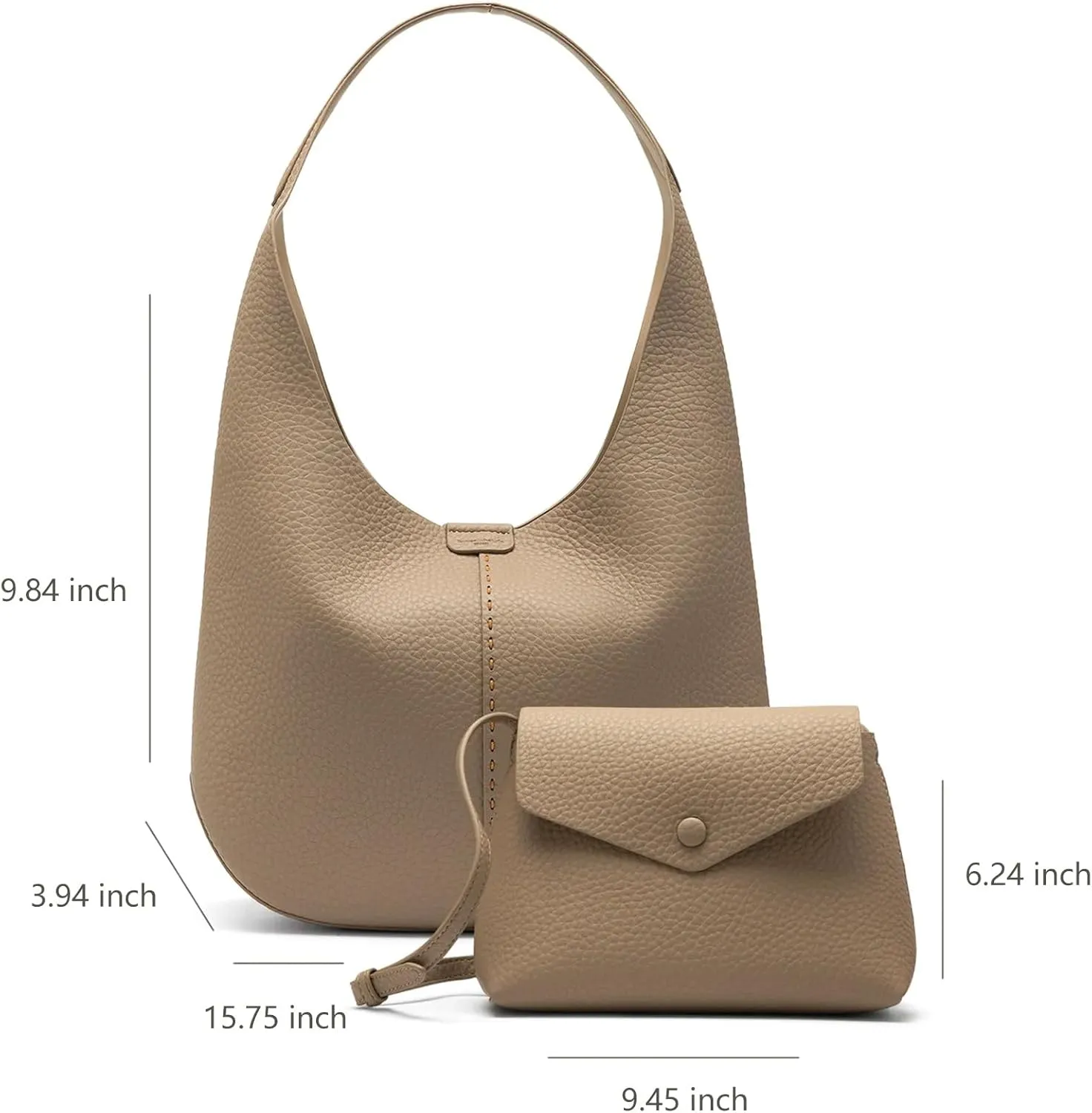 Tote Bags for Women, PU Leather Shoulder Crossbody Hobo with Magnetic Closure