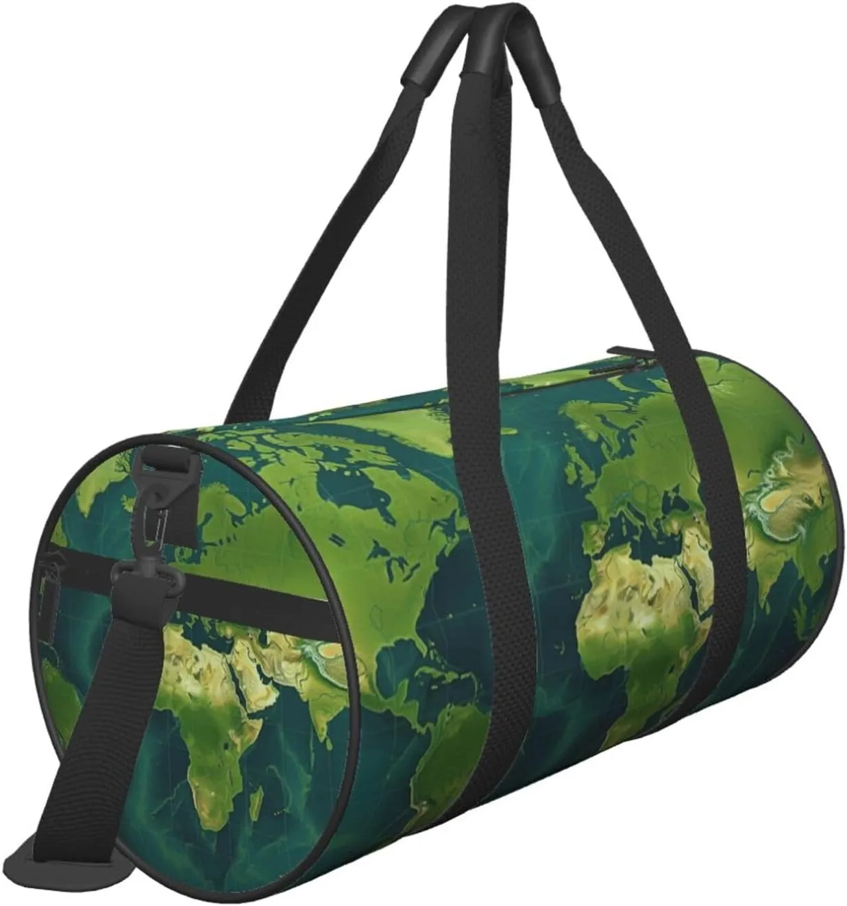 Travel Bag For Women,Green Map Pattern Print Personal Item Duffle Bags,Weekend Travel Duffel Tote Bag,Travel Sport Gym Bag For Men,Airplane Travel Essentials For Flying