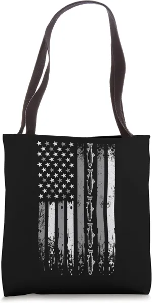 Trout Angler - Fisherman Rainbow US Flag Trout Tote Bag