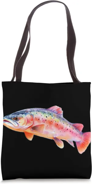 Trout Watercolor Rainbow Trout Tote Bag