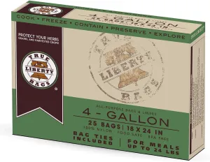 True Liberty All-Purpose Bags for Cooking, Preserving, Containing, and More, BPA-Free Nylon, 4 gal.