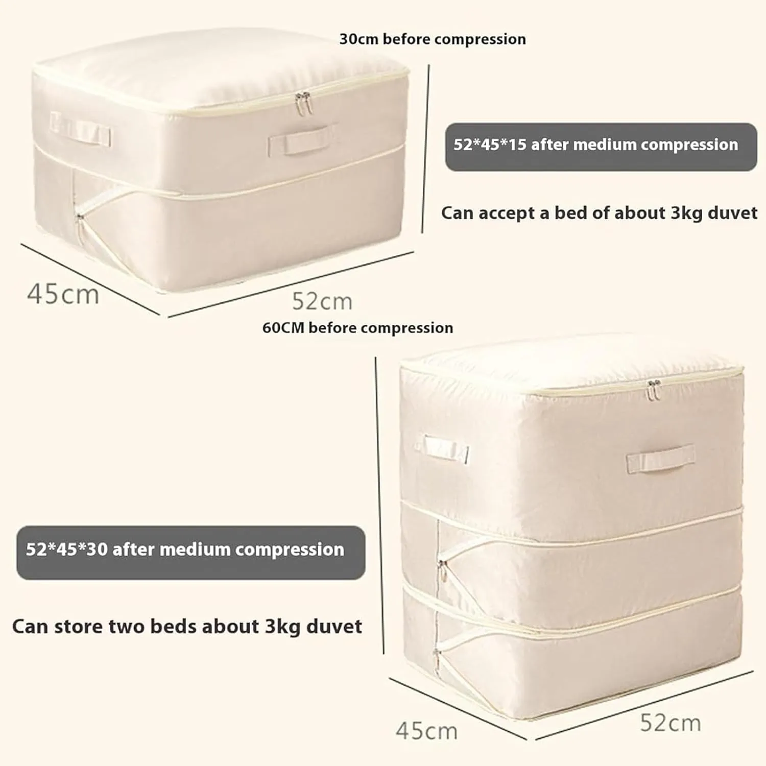 Ultra Space Saving Self Compression Organizer, Compression Duvet Storage Bag Large Capacity, Heavy Duty Moving Bags, Self Compression Moving Organizer Bags for Comforters, Clothes (PINK,X-Large)