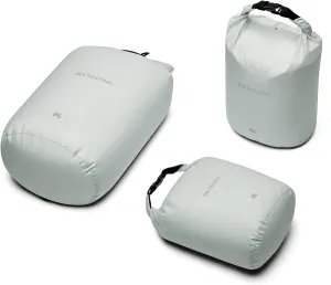Ultralight Dry Bags 3 Piece Set - Waterproof Siliconized Dry Sack Accessory for Lightweight Travel, Boating, Kayaking, Camping, Swimming(Gray, 2L 4L 8L 3 Pack)