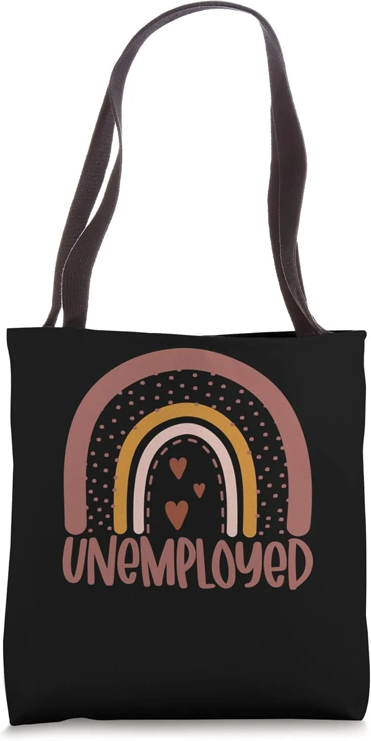 Unemployed Bohemian Rainbow For Unemployment Jobless Persons Tote Bag