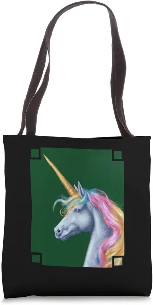 Unicorn Portrait - Magical Rainbow Mane Unicorn Tote Bag