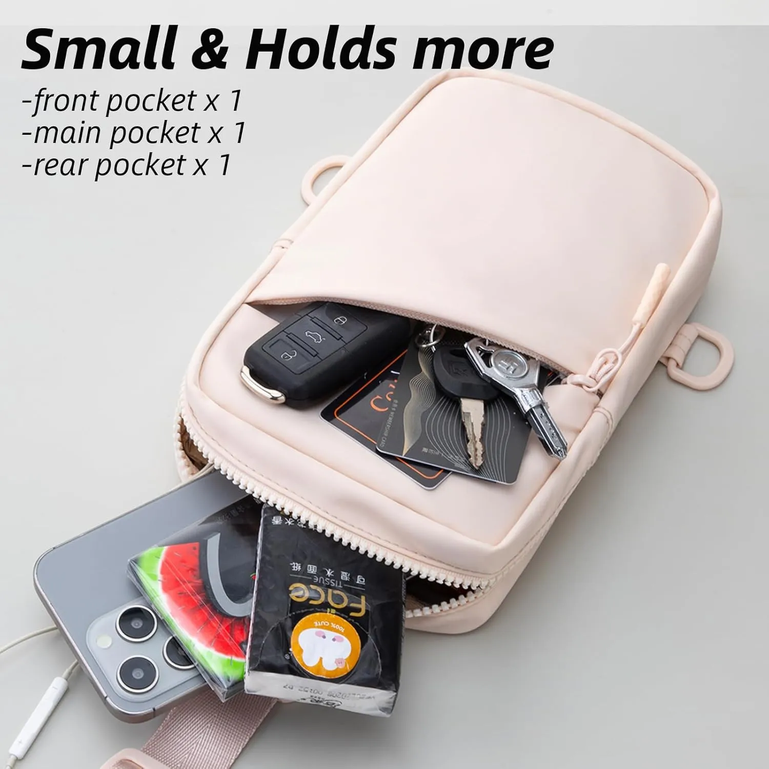 USHAKE Small Sling Bag for Women and Men, Water Resistant Crossbody Chest Bag Small Travel Bag for Casual, Travelling, Sport