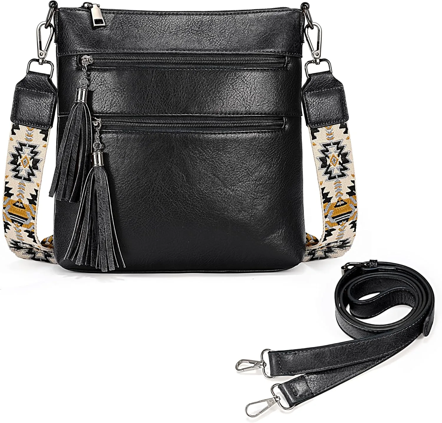 UTO Crossbody Bags for Women Trendy Leather Designer Cell Phone Multi Pocket Cross Body Purses Shoulder Handbag Ladies