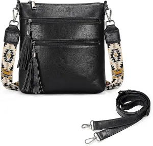 UTO Crossbody Bags for Women Trendy Leather Designer Cell Phone Multi Pocket Cross Body Purses Shoulder Handbag Ladies