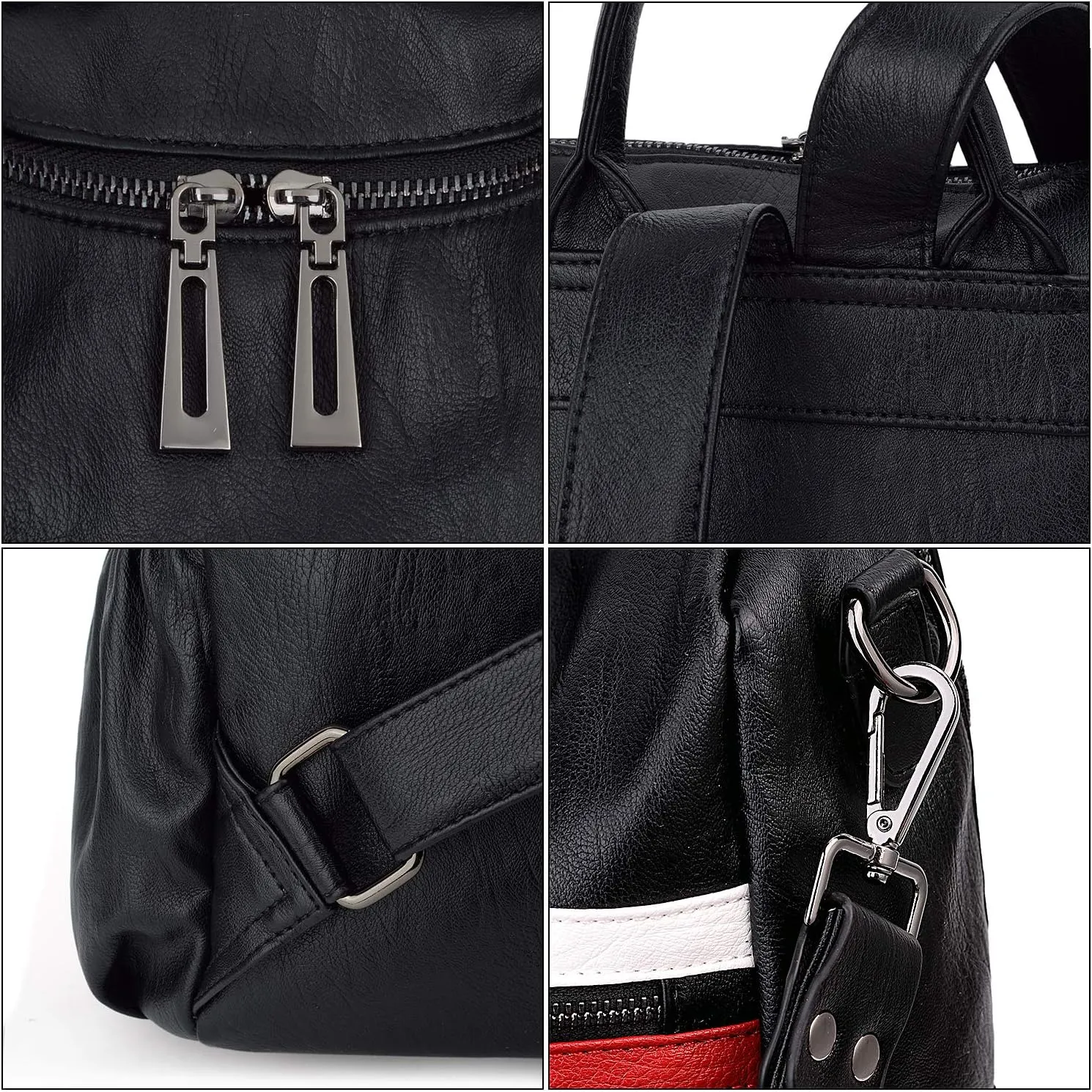 UTO Women Backpack Purse Leather Vegan Ladies Fashion Designer Rucksack Convertible Travel Shoulder Bag with Tassel