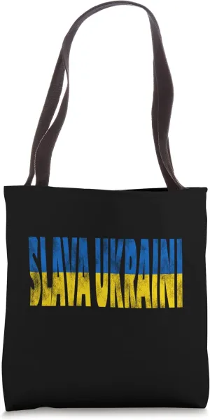 VINTAGE GLORY TO UKRAINE SLAVA UKRAINI UKRAINE PEACE Tote Bag