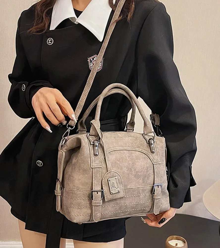 Vintage Handbags Tote Bags for Women Roomy Vegan Leather Shoulder Crossbody Purses Top-handle Ladies Travel Satchel