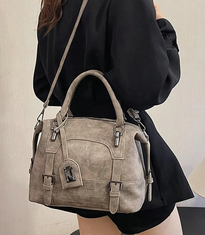 Vintage Handbags Tote Bags for Women Roomy Vegan Leather Shoulder Crossbody Purses Top-handle Ladies Travel Satchel
